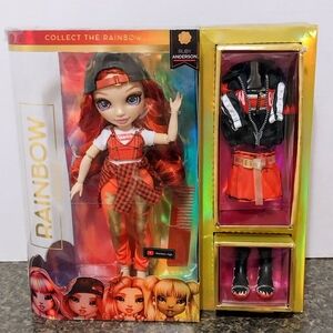 Rainbow High Fashion Doll with Red and Black Outfit